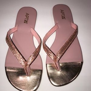 New! Apt 9 two pairs of glitter sandals